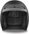 Front view of Daytona matte black 3/4 open face motorcycle helmet showing slim shell and adjustable chin strap