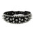 Chrome Spike Studded Black Leather Dog Collar Chrome Spike Studded Black Leather Dog Collar