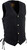 Milwaukee DM1315 men's black denim motorcycle vest with snap closure and side laces Milwaukee DM1315 men's black denim motorcycle vest with snap closure and side laces