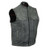 Gray Leather Motorcycle Vest for Men: Daniel Smart Club Vest