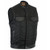 Black Textile & Leather Motorcycle Club Vest, Daniel Smart, Zip