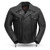 Men's tall black leather motorcycle jacket with extended sleeves and body length Men's tall black leather motorcycle jacket with extended sleeves and body length