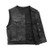 Platinum Leather Shorter Collarless Motorcycle Vest