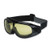 Foam Padded Fit-Over Biker Goggles, Yellow Lens for Night Riding