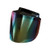 Daytona Rainbow flip-up helmet face shield – 3-snap universal fit, anti-scratch coating, UV protection