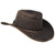 Back View of Bullhide Brown Leather Cowboy Hat Showing Shapeable Brim