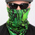 Green Skulls Motorcycle Neck Gaiter Scarf by Hot Leathers Green Skulls Motorcycle Neck Gaiter Scarf by Hot Leathers