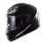 LS2 Stream Gloss Black Full Face Motorcycle Helmet with Built-in Sun Shield and Quick Release Buckle