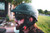 LS2 Rebellion half helmet with removable, washable hypoallergenic liner, quick-release chin strap, and built-in two-stage drop-down sunshield