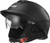 LS2 Rebellion half motorcycle helmet in matte black with built-in two-stage drop-down sunshield, Kinetic Polymer Alloy shell, and removable peak