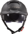 front view of LS2 Rebellion half helmet highlighting wide eye port, matte black finish, and built-in sunshield