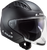 LS2 Copter open face motorcycle helmet in gloss black with clear protective face shield