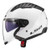Side view of LS2 White Copter open face helmet showcasing sleek design and integrated sun shield