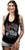 Live Free bling biker halter top with rhinestone motorcycle graphic and plunging neckline designed for women’s biker lifestyle fashion