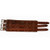 Genuine cowhide leather brown watch strap featuring triple buckle design Genuine cowhide leather brown watch strap featuring triple buckle design