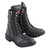 Milwaukee Leather MBL9301 Women's Black Lace-Up Motorcycle Boots with Side Zipper Entry