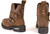 Women's Milwaukee Leather Brown Biker Boots featuring Chunky Rubber Sole and Gear Shift Panel