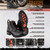 Milwaukee Leather MBL9335 ladies low-cut black leather motorcycle riding boots with lace-up front and dual side zippers