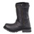Side profile of Milwaukee Leather MBM9020 Men's Black 11-Inch Engineer Boots showcasing buckle straps and inside zipper