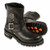 Milwaukee Leather short engineer motorcycle boots with side zipper and buckle strap