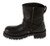 Side view of Milwaukee Leather engineer boots featuring full-grain black leather