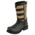 Milwaukee Leather stars and stripes motorcycle boots highlighting stitched leather and US flag motif