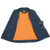 Interior view of concealed carry pockets with tapered holsters in Milwaukee Leather Blue Denim Motorcycle Vest