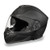Daytona Dull Black Full Face Modular Motorcycle Helmet with flip-up chin bar, anti-scratch clear shield with Pinlock 30 lens, and retractable smoke sun visor