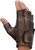 Side profile of Milwaukee Leather retro brown leather fingerless motorcycle gloves – ergonomic fit with stretch sides and Velcro strap Side profile of Milwaukee Leather retro brown leather fingerless motorcycle gloves – ergonomic fit with stretch sides and Velcro strap