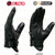 Men's black Milwaukee Leather motorcycle gloves with reflective skull and adjustable wrist strap