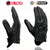 Side view of Milwaukee Leather men's black leather riding gloves with reflective skull
