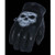 Milwaukee Leather black leather motorcycle gloves with reflective skull for night visibility