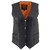 Classic women's black motorcycle vest with snap front closure from Milwaukee Leather