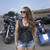 Milwaukee Leather ML1254 Women's Black Premium Side Lace Motorcycle Vest