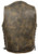 Back View of Milwaukee Leather Men's Distressed Brown Motorcycle Vest Back View of Milwaukee Leather Men's Distressed Brown Motorcycle Vest