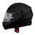Matte black modular flip up motorcycle helmet with a clear face shield and streamlined low profile shell