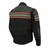 Men's Vintage Stripe Textile Motorcycle Jacket w/ Armor