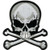Skull & Bones Biker Patch, Hot Leathers