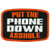 Put The Phone Down Assh*le Patch, Hot Leathers Biker Patch