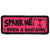 spank me i been a bad girl patch pink and black embroidered for motorcycle vest