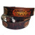 USA-made American Trucker embossed leather belt with removable buckle