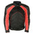 NexGen Black & Red Armored Leather & Textile Mesh Moto Jacket