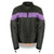 Ladies Textile Motorcycle Jacket: Purple Stripe