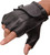 Side profile of Milwaukee Leather deerskin fingerless gloves – ergonomic fit with stretch sides and Velcro strap Side profile of Milwaukee Leather deerskin fingerless gloves – ergonomic fit with stretch sides and Velcro strap