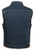 Milwaukee Leather DM1331 Men's Blue Denim Motorcycle Vest highlighting plain back panel for club patches