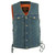 Milwaukee Leather DM1360 Men's Classic Blue Denim Biker Vest