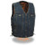 Milwaukee Denim Men's Blue Denim Motorcycle Vests: Concealed Carry Milwaukee Denim Men's Blue Denim Motorcycle Vests: Concealed Carry