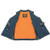 View of Milwaukee Leather Men's Classic Blue Denim Motorcycle Vest with Adjustable Side Laces