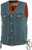 Men's Classic Blue Denim Motorcycle Vest with Concealed Carry Pockets and Snap Front Closure Men's Classic Blue Denim Motorcycle Vest with Concealed Carry Pockets and Snap Front Closure