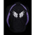 Reflective wings on Milwaukee Purple ladies studded textile motorcycle jacket for night riding